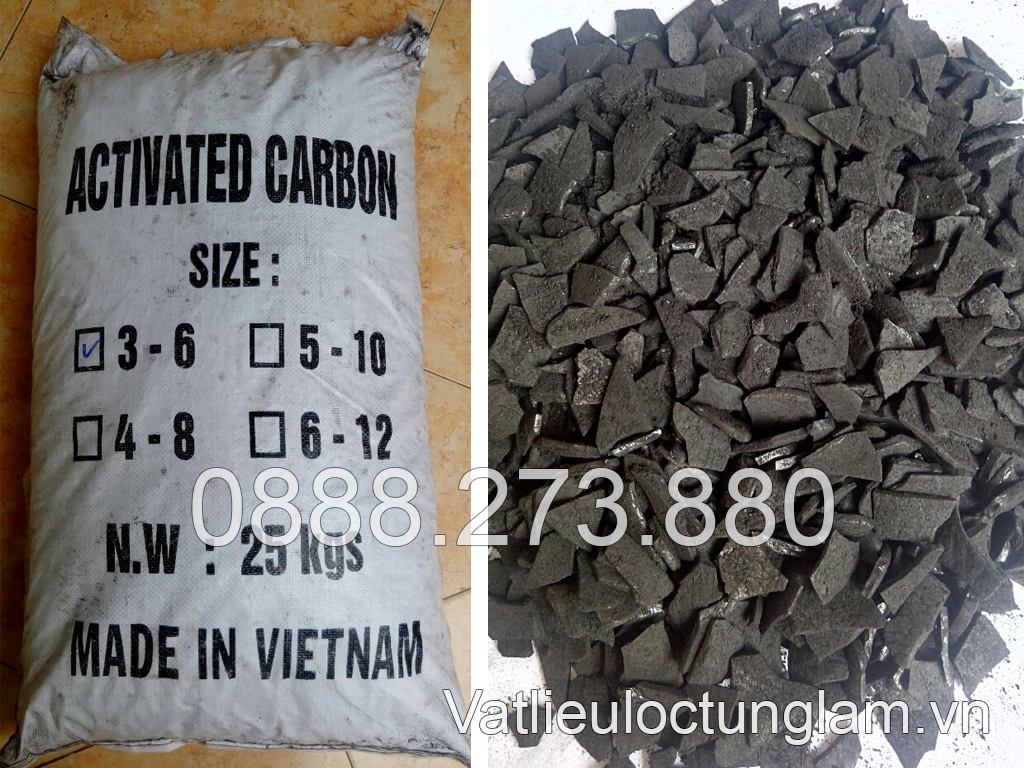 Than hoạt tính gáo dừa 3 - 6 mesh